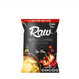 On Fire Raw Kettle Cooked Potatoes Chips - 30g x 12